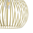 GloboStar® SCANDI 01267 Vintage Κρεμαστό Φωτιστικό Πλέγμα Μονόφωτο 1 x E27 IP20 Μπεζ Μέταλλο - Μ38 x Π38 x Y50cm