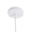 GloboStar® SEVILLE 01268 Μοντέρνο Κρεμαστό Φωτιστικό Ανάρτηση Μονόφωτο 1 x E27 IP20 Λευκό & Χρυσό Μέταλλο - Μ35 x Π35 x Υ35cm