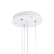 GloboStar® SERENIA 01273 Μοντέρνο Κρεμαστό Φωτιστικό Καμπάνα Μονόφωτο 1 x E27 IP20 Λευκό Μέταλλο με Λευκό Γύψο - Μ90 x Π90 x Y40cm