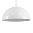 GloboStar® SERENIA 01273 Μοντέρνο Κρεμαστό Φωτιστικό Καμπάνα Μονόφωτο 1 x E27 IP20 Λευκό Μέταλλο με Λευκό Γύψο - Μ90 x Π90 x Y40cm