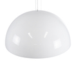 GloboStar® SERENIA 01273 Μοντέρνο Κρεμαστό Φωτιστικό Καμπάνα Μονόφωτο 1 x E27 IP20 Λευκό Μέταλλο με Λευκό Γύψο - Μ90 x Π90 x Y40cm