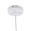 GloboStar® FELICITA 01276 Μοντέρνο Κρεμαστό Φωτιστικό Καμπάνα Μονόφωτο 1 x E27 IP20 Ασημί Μέταλλο με Μπεζ Ξύλο - Μ40 x Π40 x Y30cm