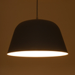 GloboStar® UPVALE 01282 Μοντέρνο Κρεμαστό Φωτιστικό Καμπάνα Μονόφωτο 1 x E27 IP20 Γκρί & Λευκό Μέταλλο - Μ40 x Π40 x Υ24cm