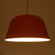 GloboStar® UPVALE 01283 Μοντέρνο Κρεμαστό Φωτιστικό Καμπάνα Μονόφωτο 1 x E27 IP20 Πορτοκαλί & Λευκό Μέταλλο - Μ40 x Π40 x Υ24cm