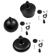 GloboStar® ROCKFORD 01287 Μοντέρνο Κρεμαστό Φωτιστικό Καμπάνα Τρίφωτο 3 x E27 IP20 Μαύρο & Χρυσό Μέταλλο - Μ86 x Π86 x Υ30cm