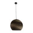 GloboStar® SANTORINI 01289 Boho Κρεμαστό Φωτιστικό Μπάλα Μονόφωτο 1 x E27 IP20 3D Καφέ Χαρτί - Μ40 x Π40 x Y34cm