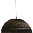GloboStar® SANTORINI 01289 Boho Κρεμαστό Φωτιστικό Μπάλα Μονόφωτο 1 x E27 IP20 3D Καφέ Χαρτί - Μ40 x Π40 x Y34cm