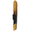 GloboStar® CHARME 01302 Μοντέρνο Επιτοίχιο Φωτιστικό Απλίκα Up / Down Δίφωτο 2 x E27 IP20 Μαύρο με Χρυσό Μέταλλο - Μ5.5 x Π8 x Υ60cm
