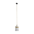 GloboStar® TRIBECA 01319 Μοντέρνο Κρεμαστό Φωτιστικό Καμπάνα Μονόφωτο 1 x E27 IP20 Γκρι Τσιμέντο - Μ20 x Π20 x Υ26cm