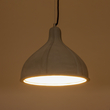 GloboStar® TRIBECA 01326 Μοντέρνο Κρεμαστό Φωτιστικό Καμπάνα Μονόφωτο 1 x E27 IP20 Γκρι Τσιμέντο - Μ30 x Π30 x Υ27cm