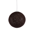 GloboStar® OCEANA 01358 Boho Κρεμαστό Φωτιστικό Μπάλα Μονόφωτο 1 x E27 IP20 Καφέ Σχοινί - Μ40 x Π40 x Υ40cm