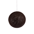 GloboStar® OCEANA 01358 Boho Κρεμαστό Φωτιστικό Μπάλα Μονόφωτο 1 x E27 IP20 Καφέ Σχοινί - Μ40 x Π40 x Υ40cm