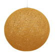 GloboStar® OCEANA 01361 Boho Κρεμαστό Φωτιστικό Μπάλα Μονόφωτο 1 x E27 IP20 Μπεζ & Χρυσό Σχοινί - Μ60 x Π60 x Υ60cm