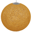 GloboStar® OCEANA 01361 Boho Κρεμαστό Φωτιστικό Μπάλα Μονόφωτο 1 x E27 IP20 Μπεζ & Χρυσό Σχοινί - Μ60 x Π60 x Υ60cm