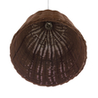 GloboStar® BAHAMAS 01367 Boho Κρεμαστό Φωτιστικό Καμπάνα Μονόφωτο 1 x E27 IP20 Καφέ Ξύλο - Μ30 x Π30 x Υ40cm