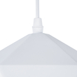 GloboStar® HEXAGON 01377 Μοντέρνο Κρεμαστό Φωτιστικό Καμπάνα Μονόφωτο 1 x E27 IP20 Λευκό & Χρυσό Μέταλλο - Μ21,5 x Π21,5 x Y15cm
