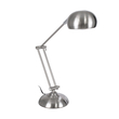 GloboStar® OFFICE CHROME 01393 Μοντέρνο Επιτραπέζιο Φωτιστικό Πορτατίφ Μονόφωτο 1 x E27 Χρώμιο Νίκελ Μεταλλικό Φ14 x Υ80cm
