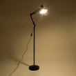 GloboStar® AUDREY 01468 Vintage Επιδαπέδιο Φωτιστικό Μονόφωτο 1 x E27 IP20 Μαύρο Μέταλλο - Μ15 x Π15 x Υ190cm