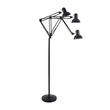 GloboStar® AUDREY 01468 Vintage Επιδαπέδιο Φωτιστικό Μονόφωτο 1 x E27 IP20 Μαύρο Μέταλλο - Μ15 x Π15 x Υ190cm