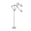 GloboStar® AUDREY 01469 Vintage Επιδαπέδιο Φωτιστικό Μονόφωτο 1 x E27 IP20 Ασημί Μέταλλο - Μ15 x Π15 x Υ190cm