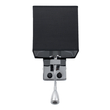 GloboStar® ELEGANT 01494 Μοντέρνο Επιτοίχιο Φωτιστικό Απλίκα με LED Βραχίονα Δίφωτο 1 x E27 IP20 Μαύρο Ύφασμα με Ασημί Μέταλλο - Μ17 x Π21 x Υ43cm