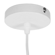 GloboStar® ACCADEMIA 01557 Μοντέρνο Κρεμαστό Φωτιστικό Καπέλο Μονόφωτο 1 x E27 IP20 Λευκό Μέταλλο - Μ35 x Π35 x Υ25cm