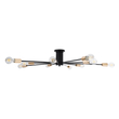GloboStar® OLINDA 01244 Μοντέρνο Φωτιστικό Οροφής Πλέγμα Πολύφωτο 10 x E27 IP20 Μαύρο Μέταλλο - Μ102 x Π102 x Υ17cm