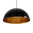 GloboStar® DIADEMA 01342 Μοντέρνο Κρεμαστό Φωτιστικό Καμπάνα Μονόφωτο 1 x E27 IP20 Μαύρο & Χρυσό Μέταλλο - Μ60 x Π60 x Υ30cm
