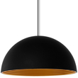 GloboStar® MEDEA 01344 Μοντέρνο Κρεμαστό Φωτιστικό Καμπάνα Μονόφωτο 1 x E27 IP20 Μαύρο & Χρυσό Μέταλλο - Μ60 x Π60 x Υ30cm