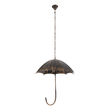 GloboStar® UMBRELLA 01406 Vintage Κρεμαστό Φωτιστικό Φιγούρα Πολύφωτο 5 x E27 IP20 Χάλκινο & Μαύρο Μέταλλο - Μ60 x Π60 x Y65cm