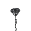 GloboStar® UMBRELLA 01407 Vintage Κρεμαστό Φωτιστικό Φιγούρα Πολύφωτο 5 x E27 IP20 Ασημί Μέταλλο - Μ60 x Π60 x Y65cm
