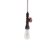 GloboStar® SPIGOT 01413 Vintage Κρεμαστό Φωτιστικό Ανάρτηση Μονόφωτο 1 x E27 IP20 Χάλκινο & Κόκκινο Μεταλλο - Μ5 x Π5 x Y20cm