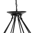 GloboStar® MILLBANK 01423 Vintage Κρεμαστό Φωτιστικό Πλέγμα Πολύφωτο 8 x E27 IP20 Μαύρο Μέταλλο με Μπεζ Σχοινί - Μ80 x Π80 x Y54cm