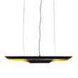 GloboStar® ESTERINA 01473 Μοντέρνο Κρεμαστό Φωτιστικό Ανάρτηση Δίφωτο 2 x E27 IP20 Μαύρο & Χρυσό Μέταλλο - Μ100 x Π10 x Y10cm