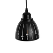 GloboStar® COOLIE 01476 Μοντέρνο Κρεμαστό Φωτιστικό Μονόφωτο Καμπάνα 1 x E27 IP20 Μαύρο & Ασημί Μέταλλο - Μ12.5 x Π12.5 x Υ11.5cm