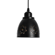 GloboStar® COOLIE 01479 Μοντέρνο Κρεμαστό Φωτιστικό Μονόφωτο Καμπάνα 1 x E27 IP20 Μαύρο & Χρυσό Μέταλλο - Μ12.5 x Π12.5 x Υ11.5cm