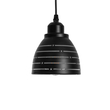 GloboStar® COOLIE 01483 Μοντέρνο Κρεμαστό Φωτιστικό Μονόφωτο Καμπάνα 1 x E27 IP20 Μαύρο & Ασημί Μέταλλο - Μ12.5 x Π12.5 x Υ11.5cm