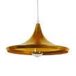 GloboStar® SHANGHAI 01545 Μοντέρνο Κρεμαστό Φωτιστικό Καμπάνα Μονόφωτο 1 x E27 IP20 Χρυσό Μέταλλο - Μ37 x Π37 x Υ20cm