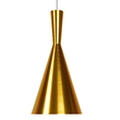 GloboStar® SHANGHAI 01546 Μοντέρνο Κρεμαστό Φωτιστικό Καμπάνα Μονόφωτο 1 x E27 IP20 Χρυσό Μέταλλο - Μ18 x Π18 x Υ38.5cm
