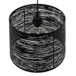 GloboStar® ACCADEMIA 01556 Μοντέρνο Κρεμαστό Φωτιστικό Καπέλο Μονόφωτο 1 x E27 IP20 Μαύρο Μέταλλο - Μ35 x Π35 x Υ25cm
