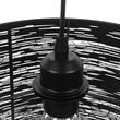 GloboStar® ACCADEMIA 01556 Μοντέρνο Κρεμαστό Φωτιστικό Καπέλο Μονόφωτο 1 x E27 IP20 Μαύρο Μέταλλο - Μ35 x Π35 x Υ25cm