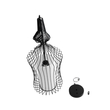GloboStar® LILY 01559 Vintage Κρεμαστό Φωτιστικό Πλέγμα Μονόφωτο 1 x E27 IP20 Μαύρο Μέταλλο με Λευκό Ύφασμα - Μ25 x Π25 x Υ61cm