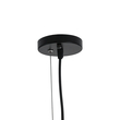 GloboStar® LILY 01560 Vintage Κρεμαστό Φωτιστικό Πλέγμα Μονόφωτο 1 x E27 IP20 Μαύρο Μέταλλο με Λευκό Ύφασμα - Μ25 x Π25 x Υ67cm