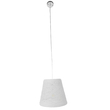 GloboStar® PLAYROOM 01562 Vintage Κρεμαστό Φωτιστικό Καπέλο Μονόφωτο 1 x E27 IP20 Λευκό Rattan - Μ32 x Π32 x Υ27cm