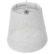 GloboStar® PLAYROOM 01562 Vintage Κρεμαστό Φωτιστικό Καπέλο Μονόφωτο 1 x E27 IP20 Λευκό Rattan - Μ32 x Π32 x Υ27cm