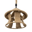 GloboStar® SOLITARIO 01606 Boho Κρεμαστό Φωτιστικό Φιγούρα Μονόφωτο 1 x E27 IP20 Μπεζ Σχοινί -Μ36 x Π36 x Y30cm