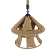 GloboStar® SOLITARIO 01606 Boho Κρεμαστό Φωτιστικό Φιγούρα Μονόφωτο 1 x E27 IP20 Μπεζ Σχοινί -Μ36 x Π36 x Y30cm
