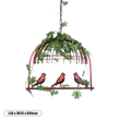 GloboStar® LIBELLULA 01642 Vintage Κρεμαστό Φωτιστικό Φιγούρα Μονόφωτο 1 x E27 IP20 Χάλκινο Μέταλλο με Πράσινο Πλαστικό - Μ48 x Π38 x Y40cm