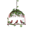 GloboStar® LIBELLULA 01642 Vintage Κρεμαστό Φωτιστικό Φιγούρα Μονόφωτο 1 x E27 IP20 Χάλκινο Μέταλλο με Πράσινο Πλαστικό - Μ48 x Π38 x Y40cm