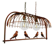 GloboStar® NEST 01645 Vintage Κρεμαστό Φωτιστικό Φιγούρα Δίφωτο 2 x E27 IP20 Χάλκινο Μέταλλο με Πράσινο Πλαστικό - Μ73.6 x Π37.5 x Y38.5cm